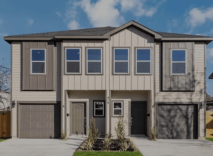 415 Gans St Houston TX duplex rental property cash flow analysis at four mortgage rates